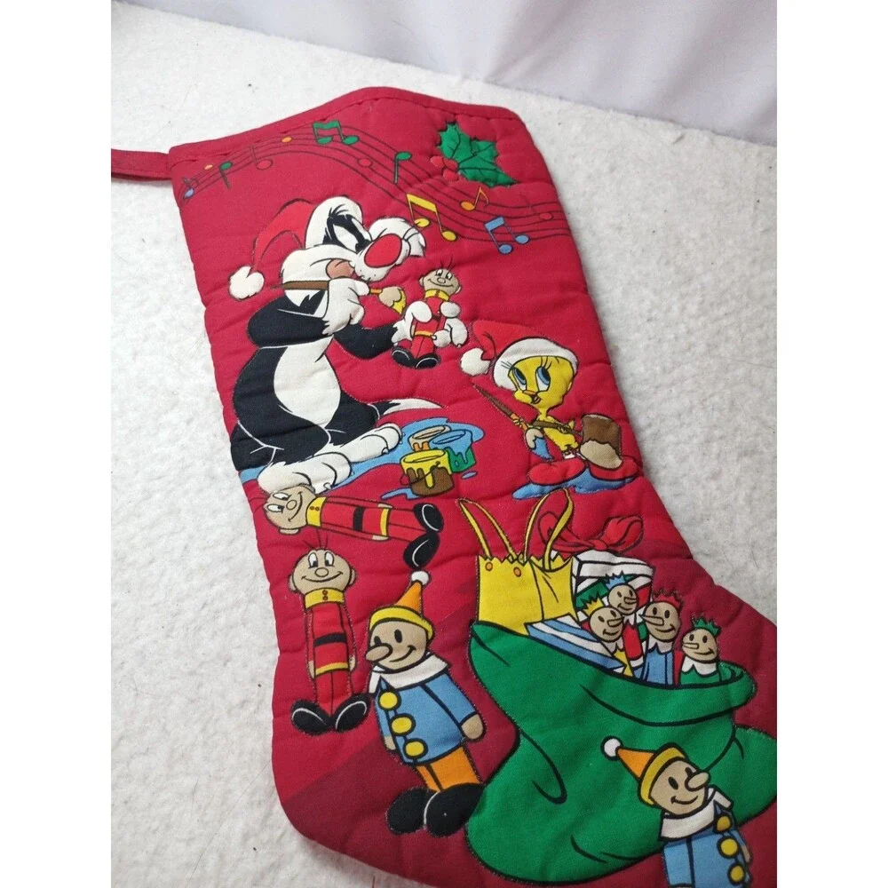 1999 Looney Tunes Christmas Stocking Sylvester Tweety  Warner Bros Vintage